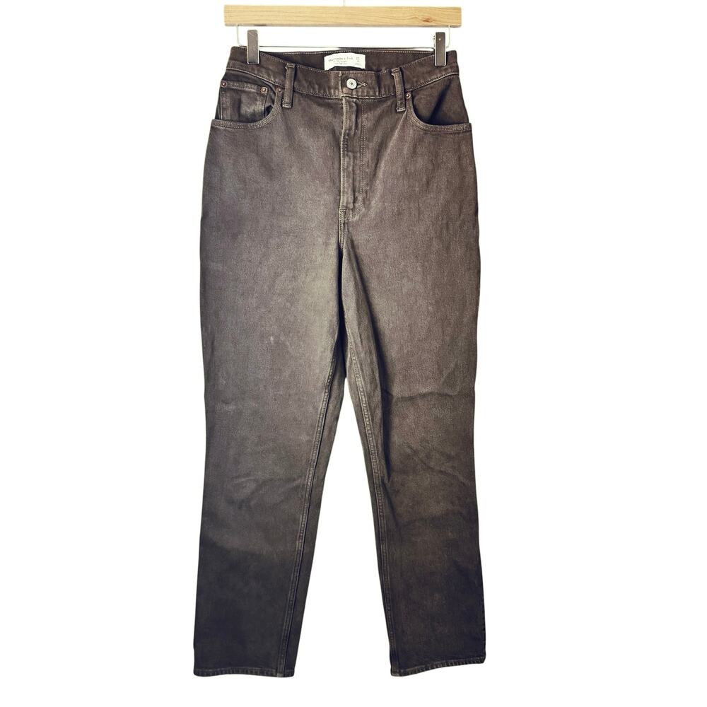 Abercrombie & Fitch Jeans Women’s 27 90s Curvy Chocolate Brown Straight Leg Boho